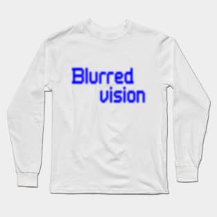 Blue Blurred Vision Long Sleeve T-Shirt